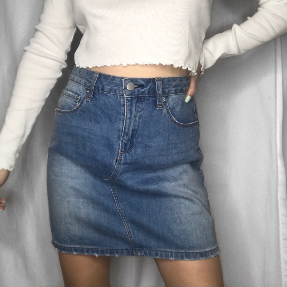 Brandy Melville Jean Skirt
